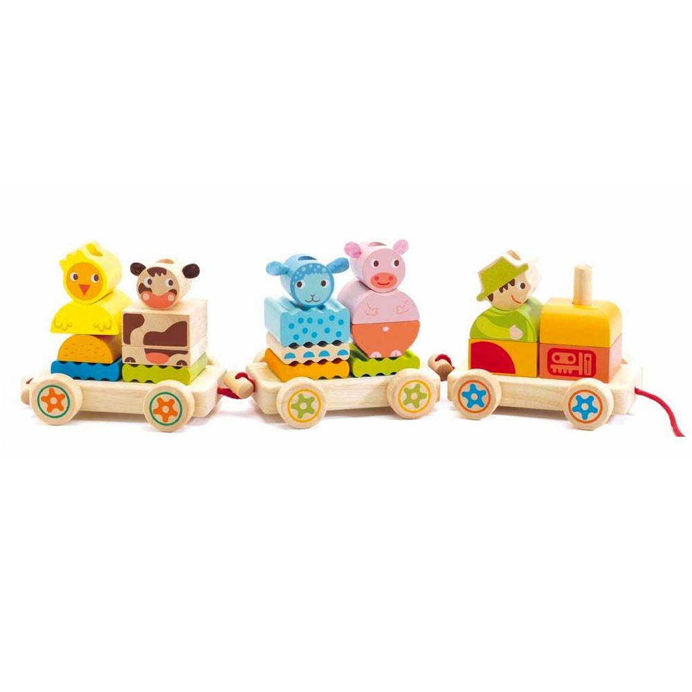 Djeco Creafarm Activity Train Djeco Activity Toys at Little Earth Nest Eco Shop Geelong Online Store Australia