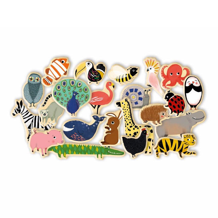 Djeco Magnimo Wooden Magnet Set Djeco Magnet Toys at Little Earth Nest Eco Shop Geelong Online Store Australia