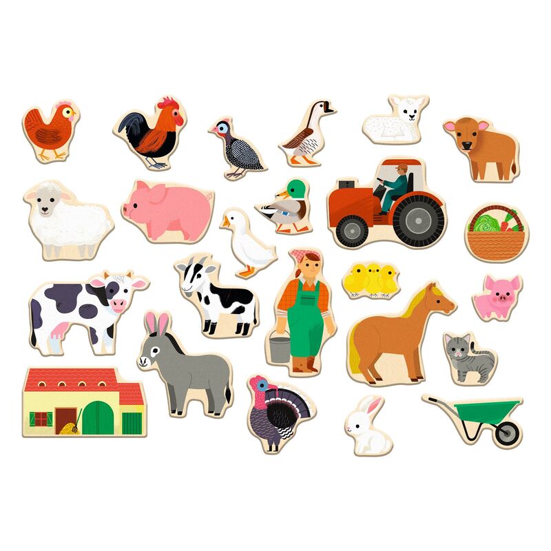 Djeco Farm Magnet Set Farmix Djeco Magnet Toys at Little Earth Nest Eco Shop Geelong Online Store Australia