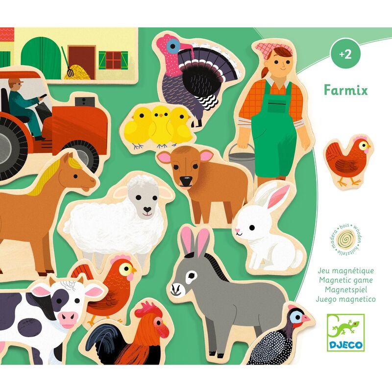 Djeco Farm Magnet Set Farmix Djeco Magnet Toys at Little Earth Nest Eco Shop Geelong Online Store Australia