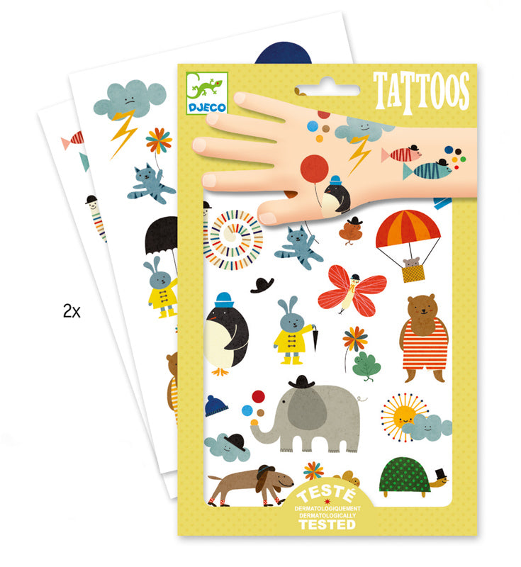 Kids Dermatologically Tested Body Tattoos by Djeco Djeco Art and Craft Kits Pretty Little Things at Little Earth Nest Eco Shop Geelong Online Store Australia