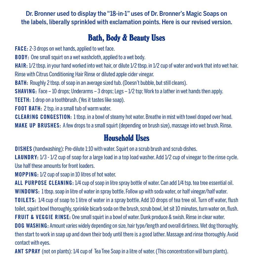 Dr Bronners Castille Soap Citrus Dr Bronners Bath and Body at Little Earth Nest Eco Shop Geelong Online Store Australia