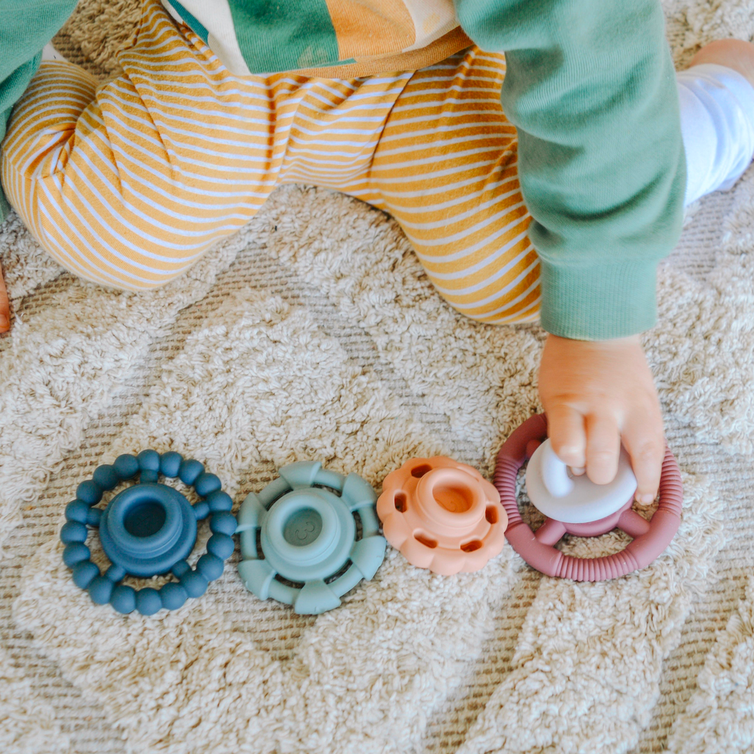 Jellystone Designs Silicone Stacker Neutrals Jellystone Designs Dummies and Teethers at Little Earth Nest Eco Shop Geelong Online Store Australia