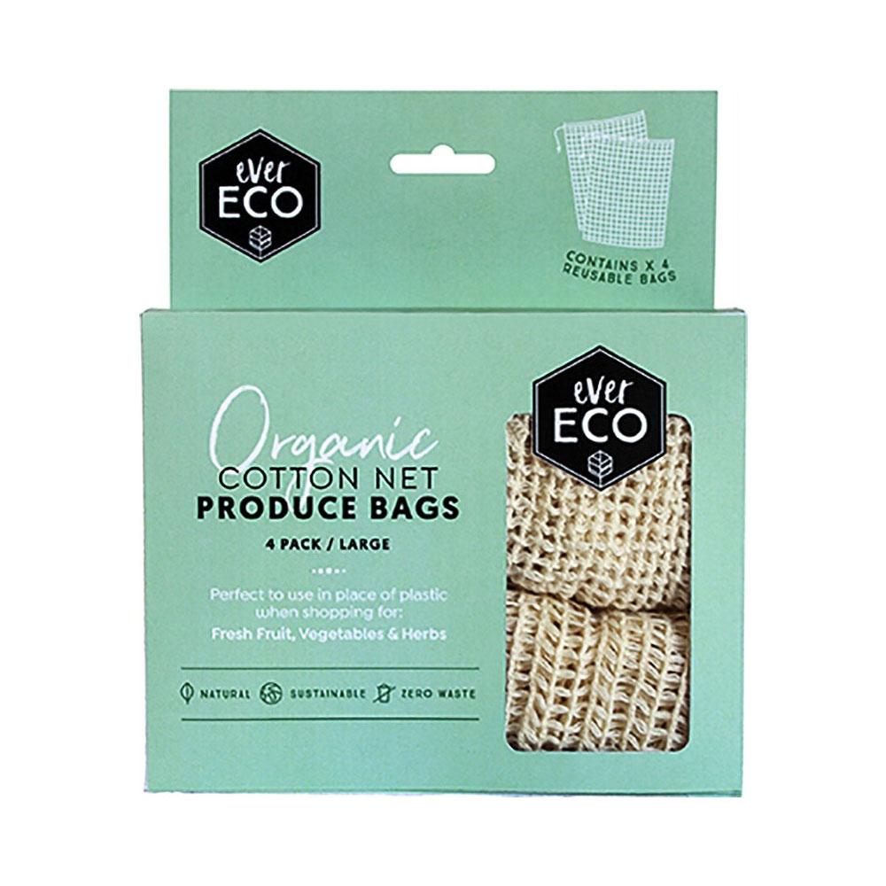 Ever Eco Organic Cotton Reusable Produce Bags Ever Eco Food Storage Containers Cotton Net at Little Earth Nest Eco Shop Geelong Online Store Australia