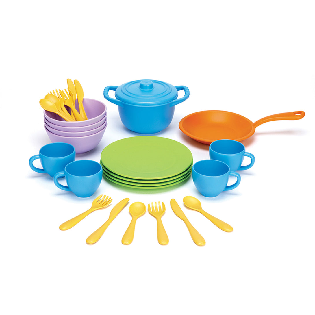 Green Toys Cookware & Dining Set Green Toys Pretend Play at Little Earth Nest Eco Shop Green Toys Cookware & Dining Set - Green Toys - Little Earth Nest Geelong Online Store Australia