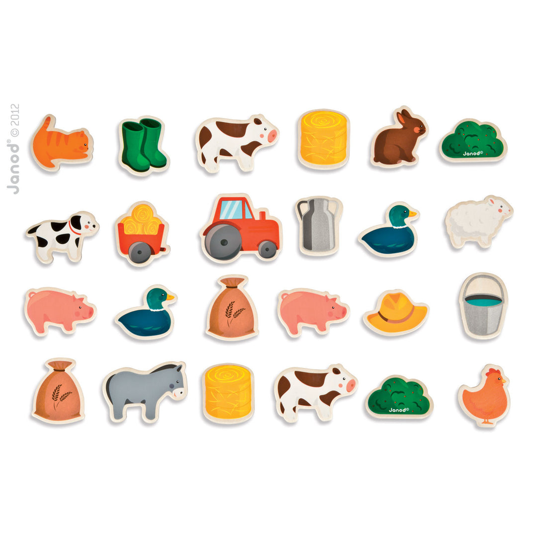 Janod Wooden Magnets - 24 Pcs Janod Magnet Toys at Little Earth Nest Eco Shop Geelong Online Store Australia