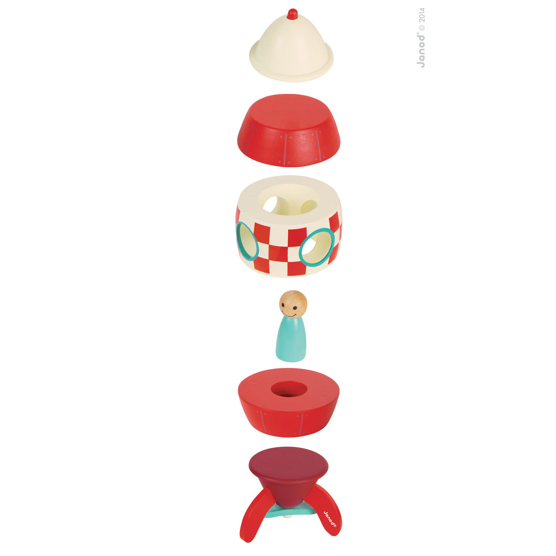 Janod Magnetic Rocket Toy Janod Magnet Toys at Little Earth Nest Eco Shop Geelong Online Store Australia