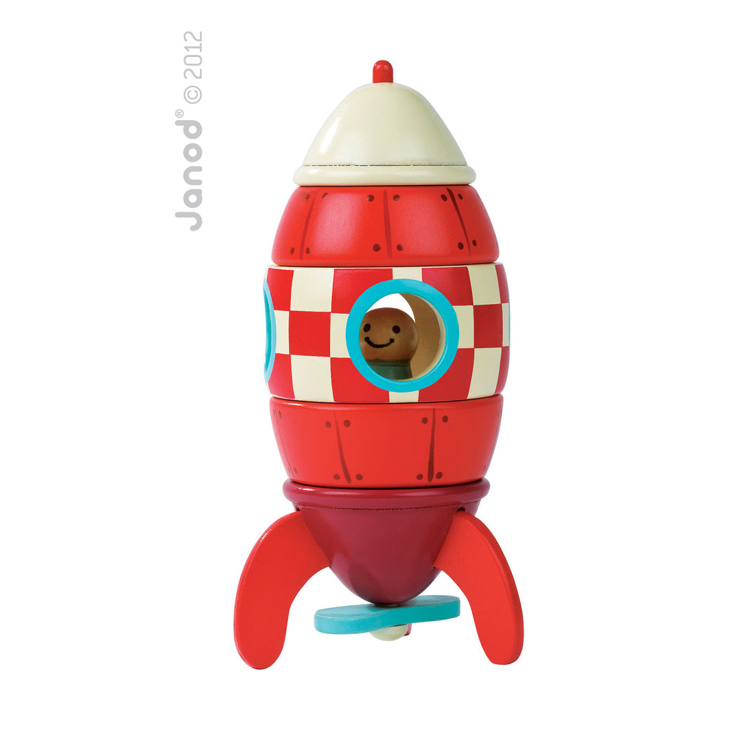 Janod Magnetic Rocket Toy Janod Magnet Toys at Little Earth Nest Eco Shop Geelong Online Store Australia