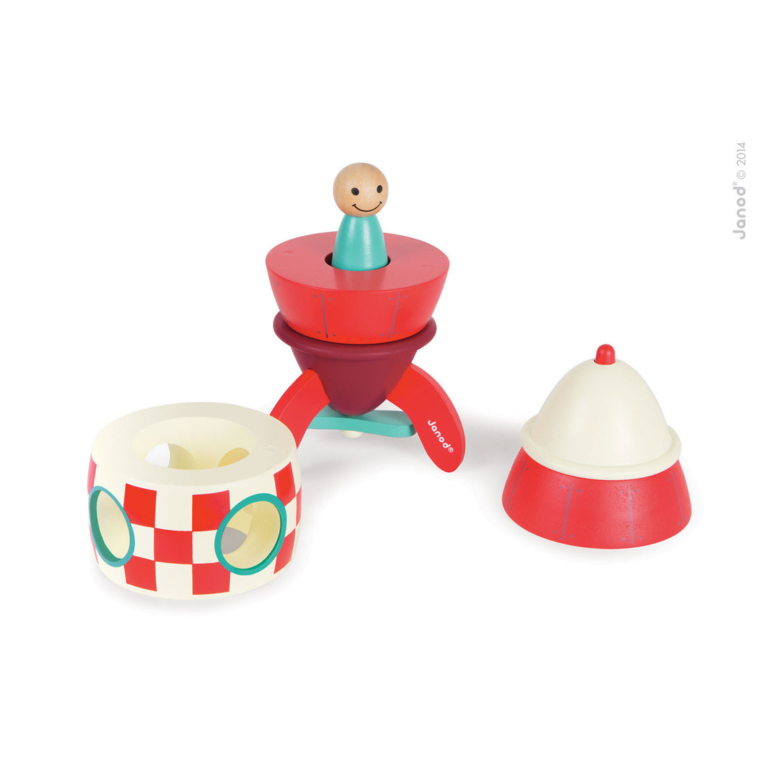 Janod Magnetic Rocket Toy Janod Magnet Toys at Little Earth Nest Eco Shop Geelong Online Store Australia