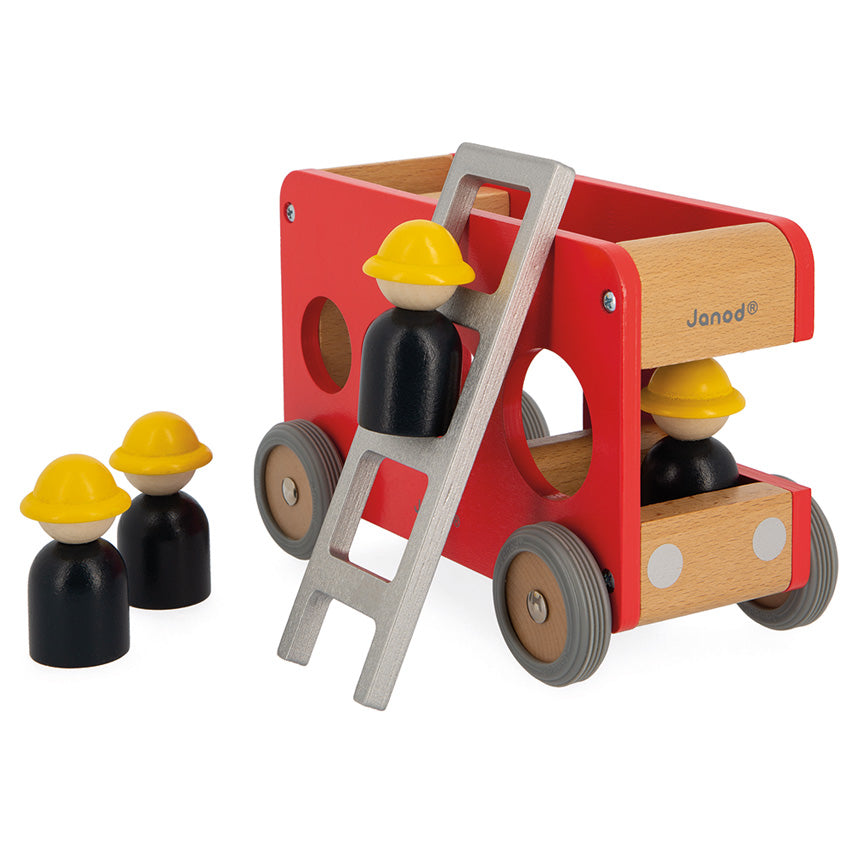 Janod Fire Engine Truck Janod Toy Cars at Little Earth Nest Eco Shop Geelong Online Store Australia