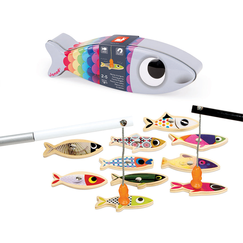 Janod Magnetic Sardine Fishing Set Janod Activity Toys at Little Earth Nest Eco Shop Geelong Online Store Australia