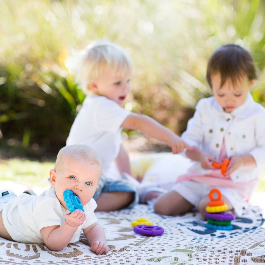 Jellystone Designs Silicone Rainbow Stacker Jellystone Designs Dummies and Teethers at Little Earth Nest Eco Shop Geelong Online Store Australia