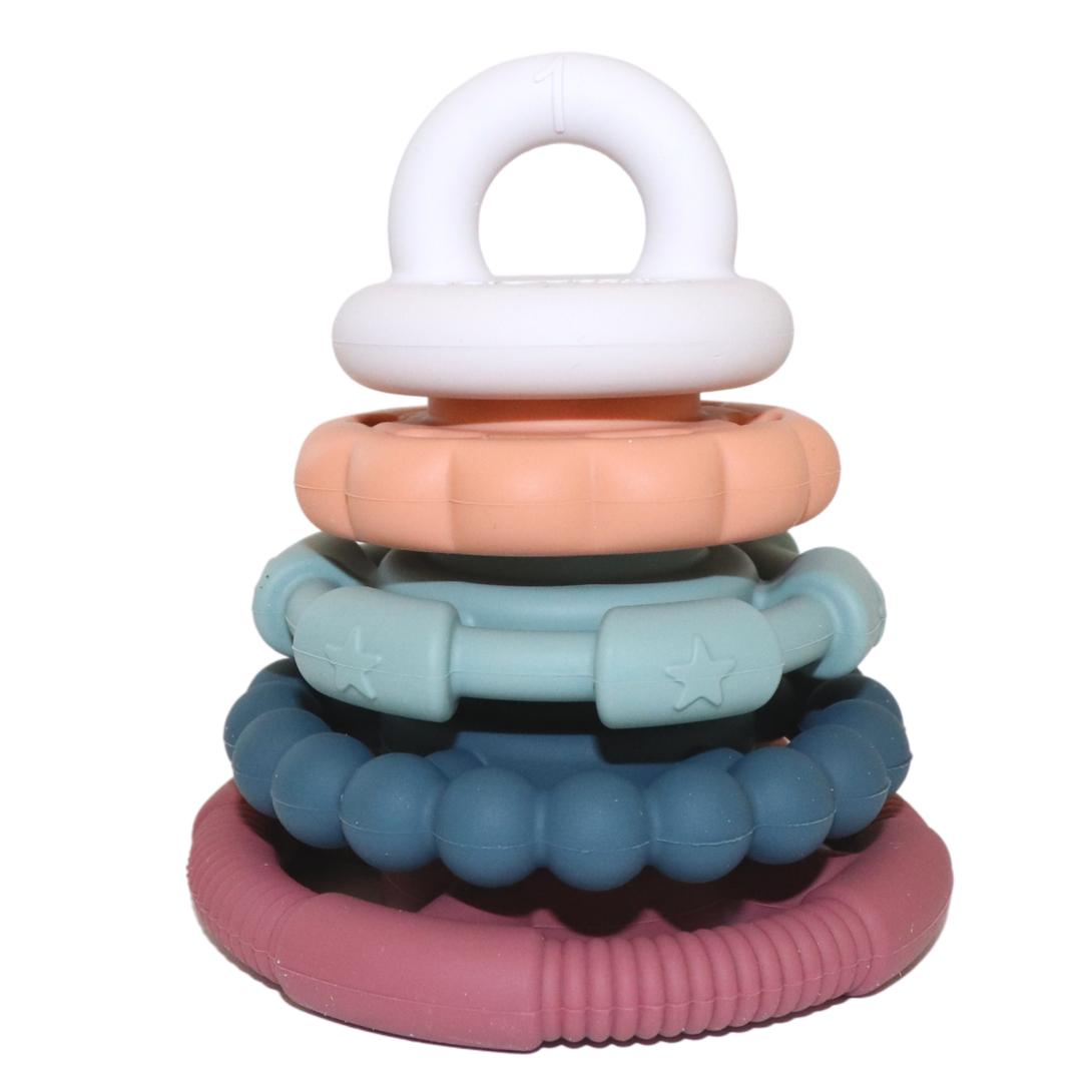 Jellystone Designs Silicone Stacker Neutrals Jellystone Designs Dummies and Teethers Earth at Little Earth Nest Eco Shop Geelong Online Store Australia