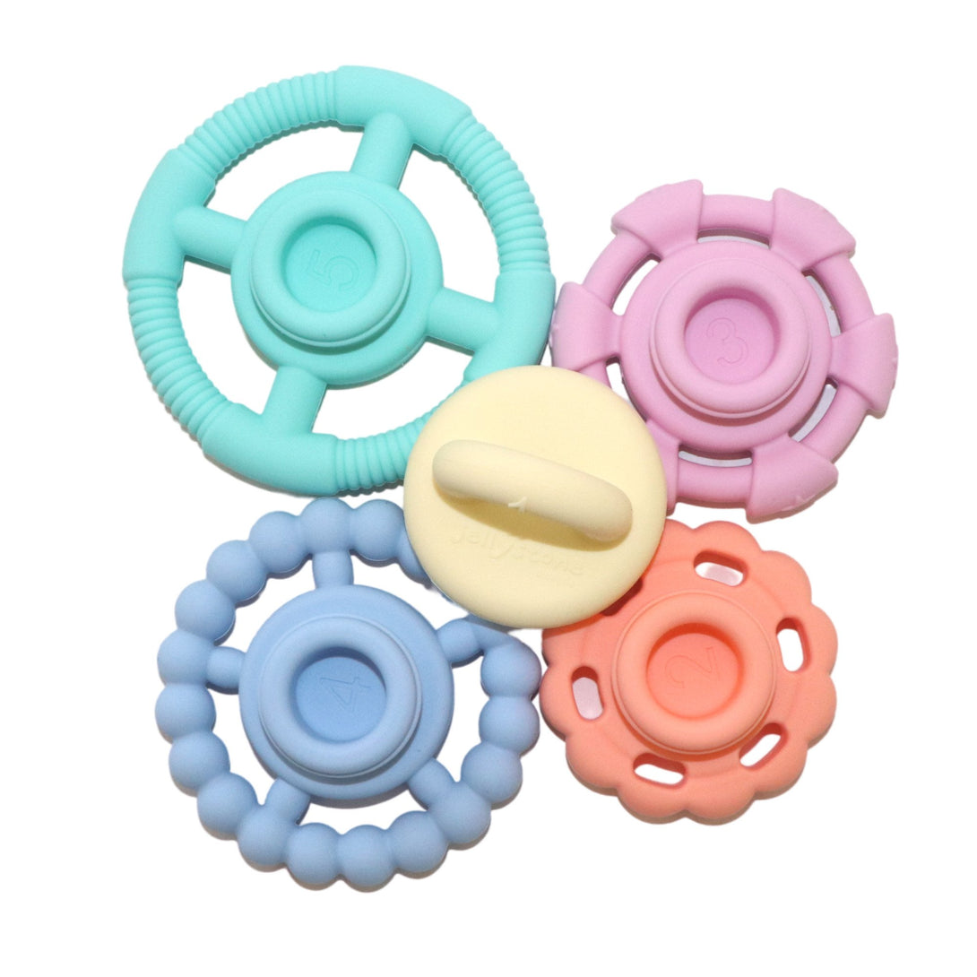 Jellystone Designs Pastel Teething Stacker Jellystone Designs Dummies and Teethers Pastel at Little Earth Nest Eco Shop Geelong Online Store Australia