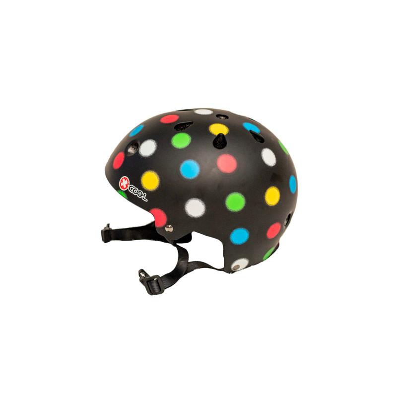 Kidzamo Helmet Kidzamo Helmets Extra Small / Black with Colourful Dots at Little Earth Nest Eco Shop Geelong Online Store Australia