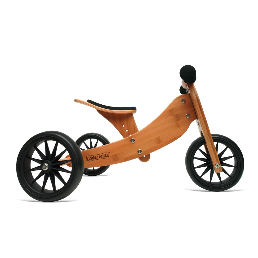 Kinderfeets Tiny Tot Trike Bamboo 2 in 1 Kinderfeets Kids Riding Vehicles at Little Earth Nest Eco Shop Geelong Online Store Australia