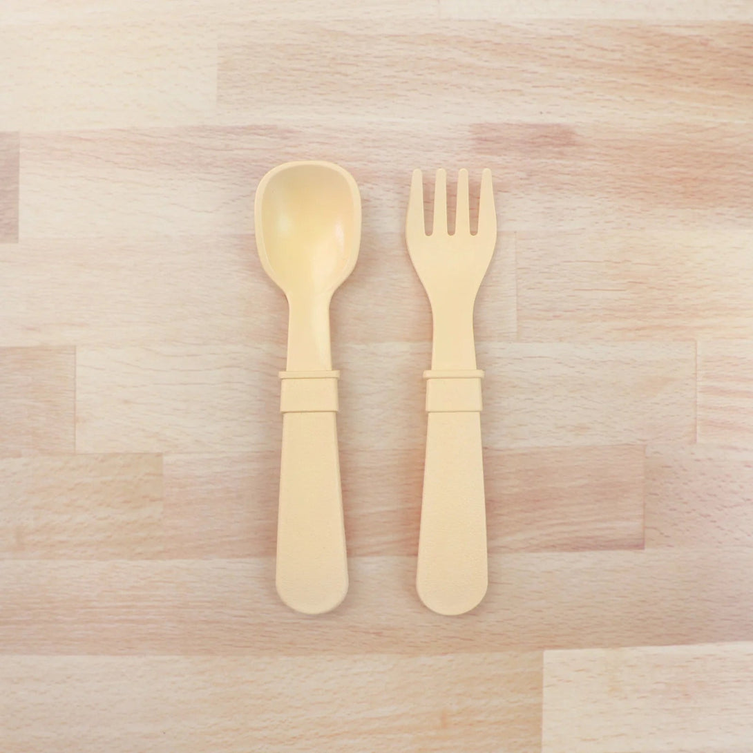 Replay Fork and Spoon Set Replay Lifestyle Lemon Drop at Little Earth Nest Eco Shop Replay Set of 2 Utensils including Fork and Spoon Geelong Online Store Australia