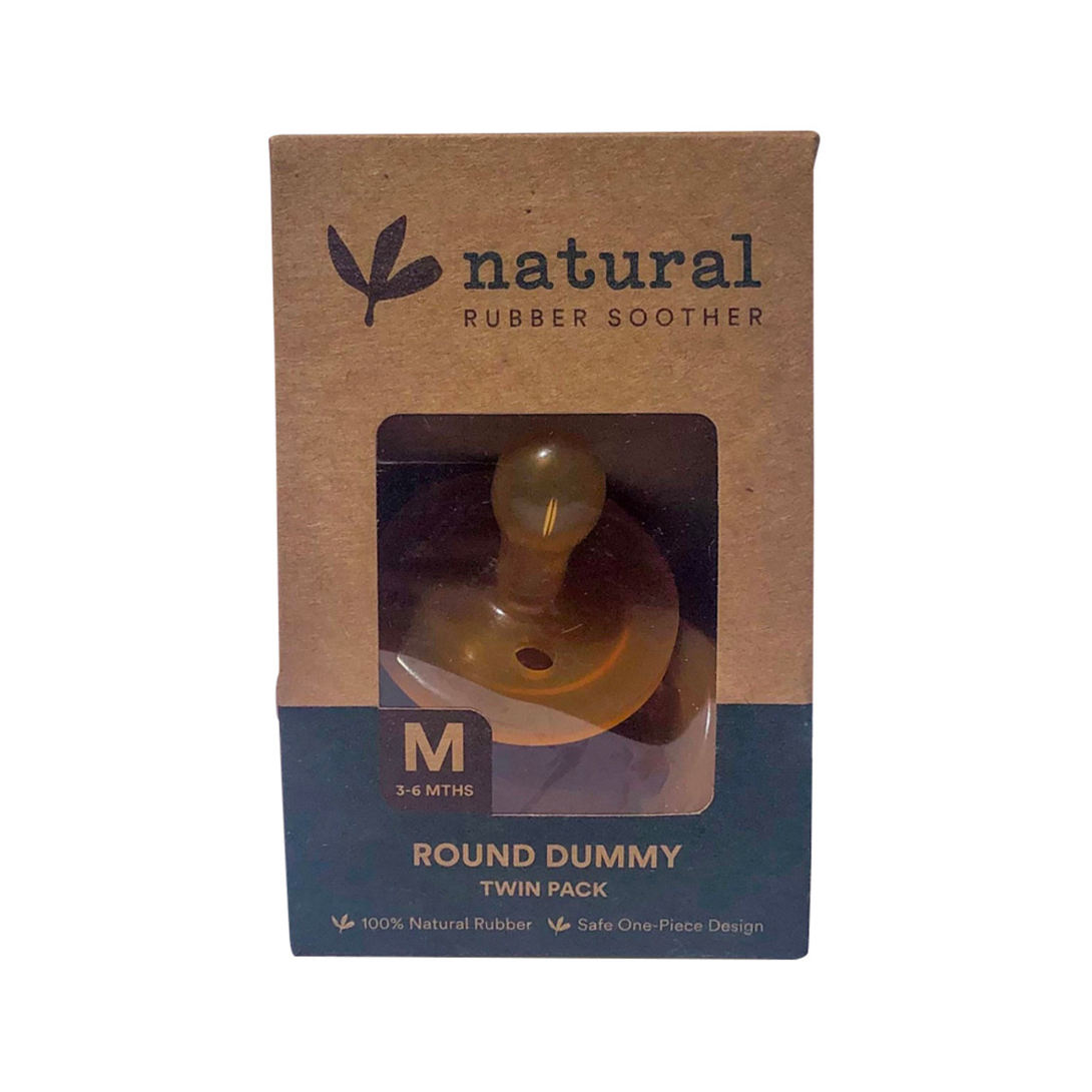 Make U Well Natural Rubber Soother Pacifier Dummy - Round Pack of 2 Make U Well Dummies and Teethers Medium at Little Earth Nest Eco Shop Geelong Online Store Australia