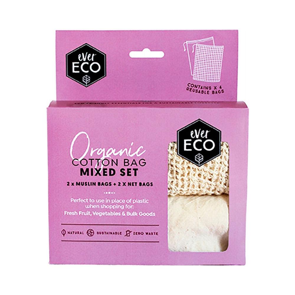 Ever Eco Organic Cotton Reusable Produce Bags Ever Eco Food Storage Containers Mixed at Little Earth Nest Eco Shop Geelong Online Store Australia