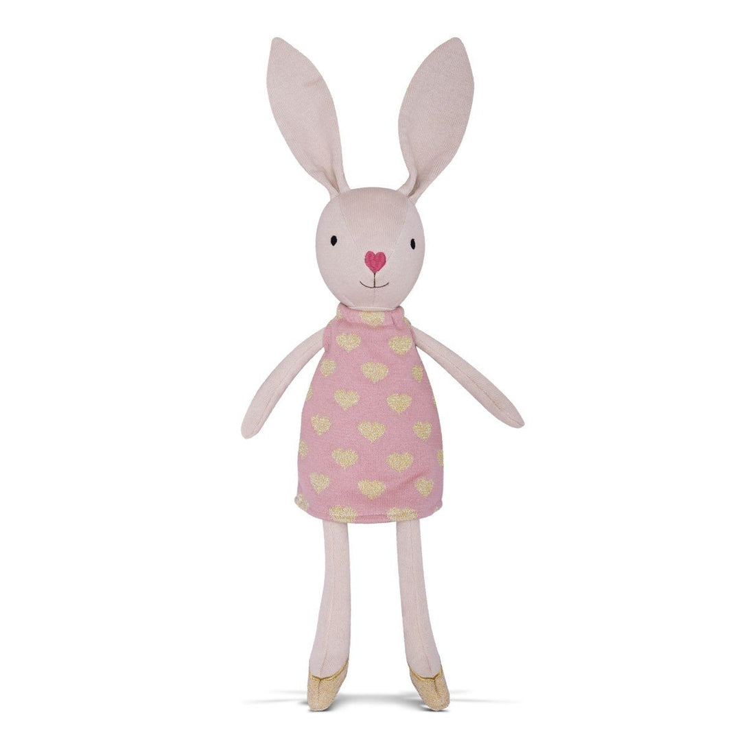 Apple Park Organic Cotton Knit Bunny Apple Park Organic Soft Toy at Little Earth Nest Eco Shop Geelong Online Store Australia