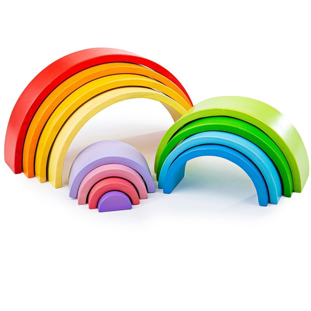 Wooden Stacking Rainbow by Bigjigs Big Jigs Toys Activity Toys at Little Earth Nest Eco Shop Geelong Online Store Australia