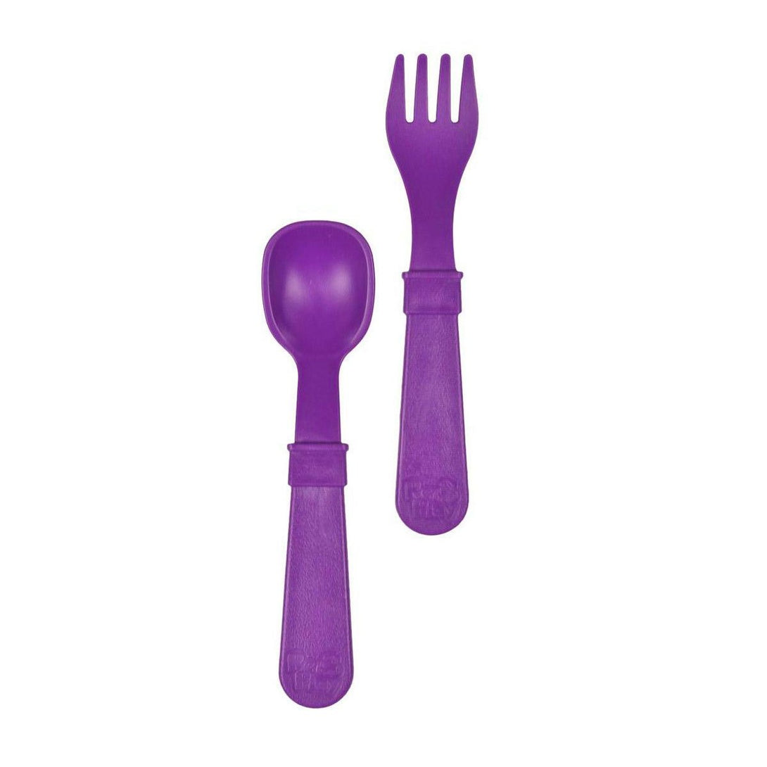 Replay Fork and Spoon Set Replay Lifestyle Amethyst at Little Earth Nest Eco Shop Replay Set of 2 Utensils including Fork and Spoon Geelong Online Store Australia