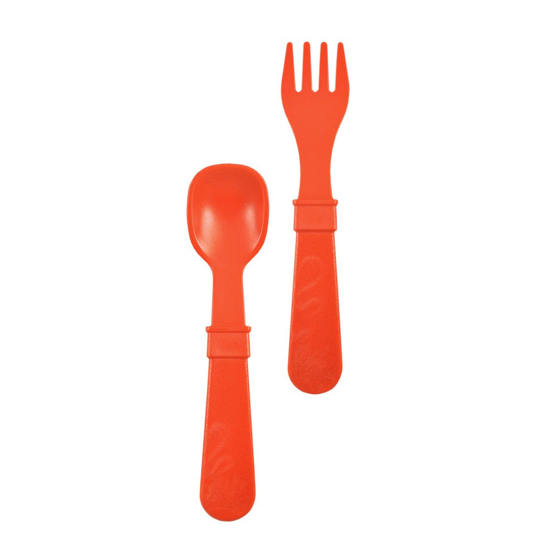 Replay Fork and Spoon Set Replay Lifestyle Red at Little Earth Nest Eco Shop Replay Set of 2 Utensils including Fork and Spoon Geelong Online Store Australia