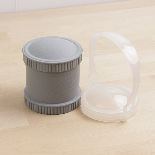 Replay Single Snack Stack with Dual Lid Set Replay Dinnerware Grey at Little Earth Nest Eco Shop Geelong Online Store Australia