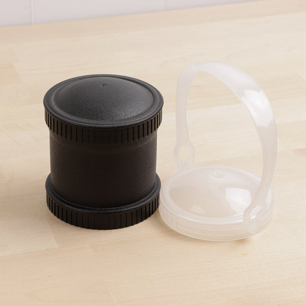 Replay Single Snack Stack with Dual Lid Set Replay Dinnerware Black at Little Earth Nest Eco Shop Geelong Online Store Australia