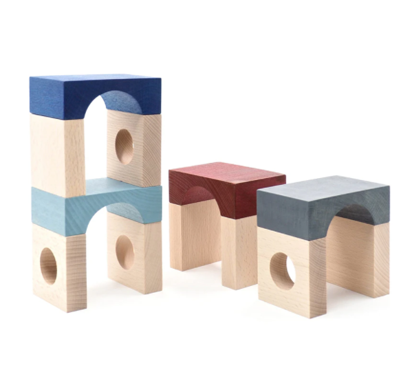 Lubulona Wooden Tunnel Blocks Medium Lubulona Wooden Toys Tetuan at Little Earth Nest Eco Shop Geelong Online Store Australia