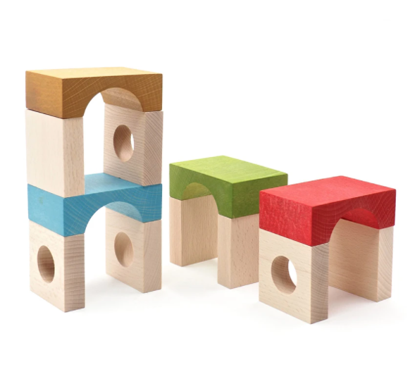 Lubulona Wooden Tunnel Blocks Medium Lubulona Wooden Toys Fontana at Little Earth Nest Eco Shop Geelong Online Store Australia