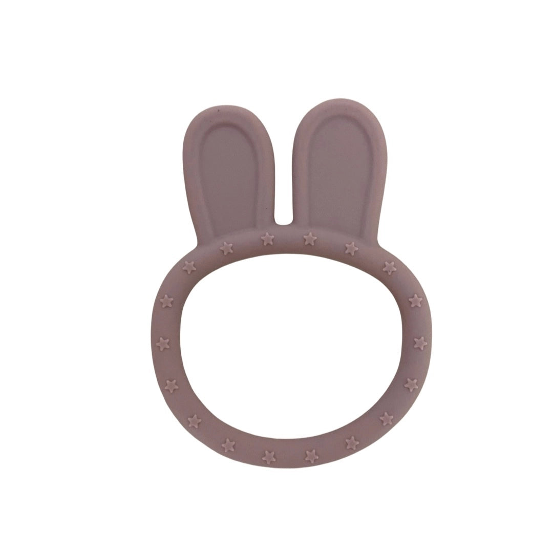 Bunny or Bear Baby Teething Ring Toy Nature Bubz Dummies and Teethers Bunny at Little Earth Nest Eco Shop Geelong Online Store Australia