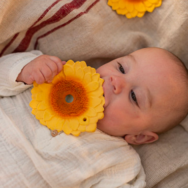 Sun the Sunflower Teether by Oli and Carol Oli and Carol Dummies and Teethers at Little Earth Nest Eco Shop Geelong Online Store Australia