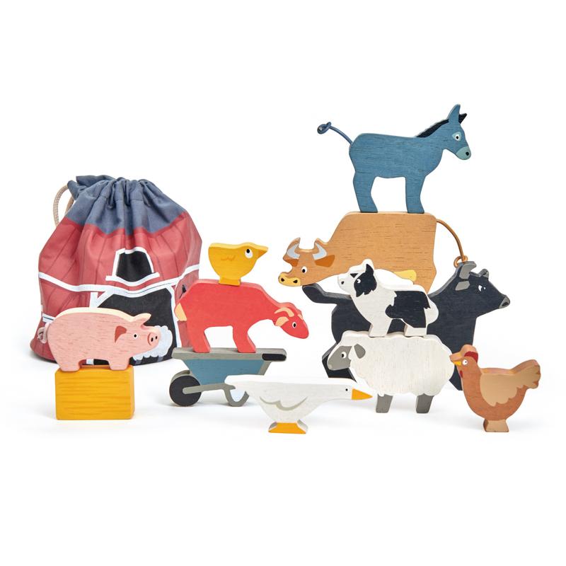 Stacking Farmyard Toy by Tenderleaf Toys Tenderleaf Toys Sorting and Stacking Toys at Little Earth Nest Eco Shop Geelong Online Store Australia