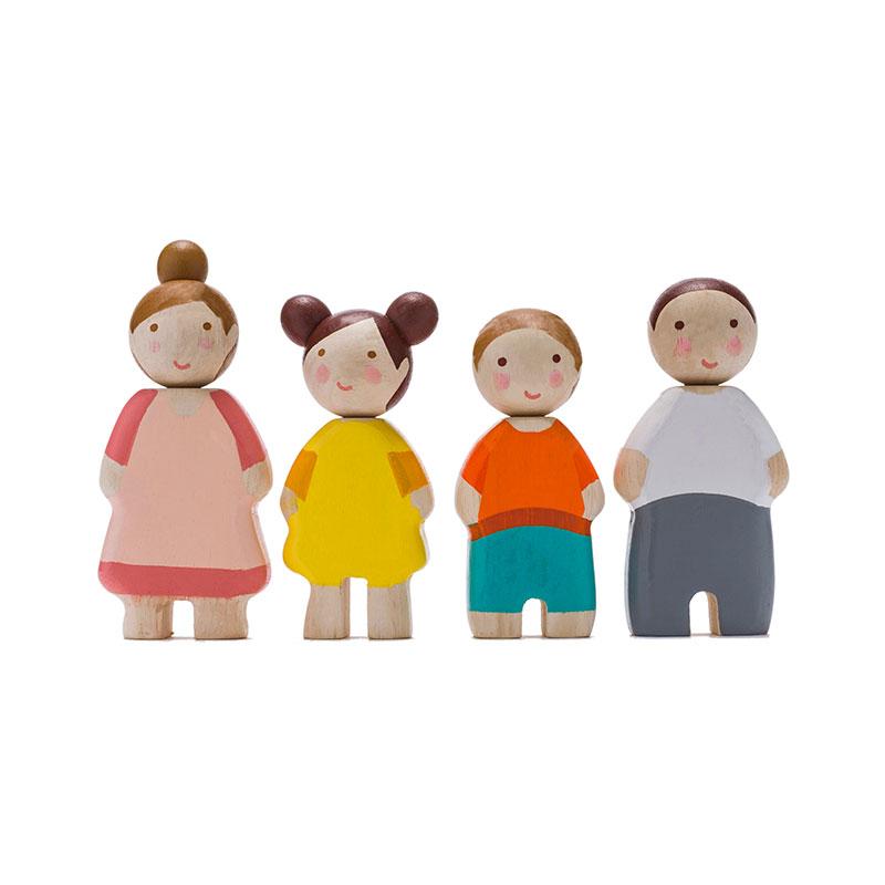 Wooden Doll Family by Tenderleaf Toys Tenderleaf Toys Dolls, Playsets & Toy Figures at Little Earth Nest Eco Shop Geelong Online Store Australia